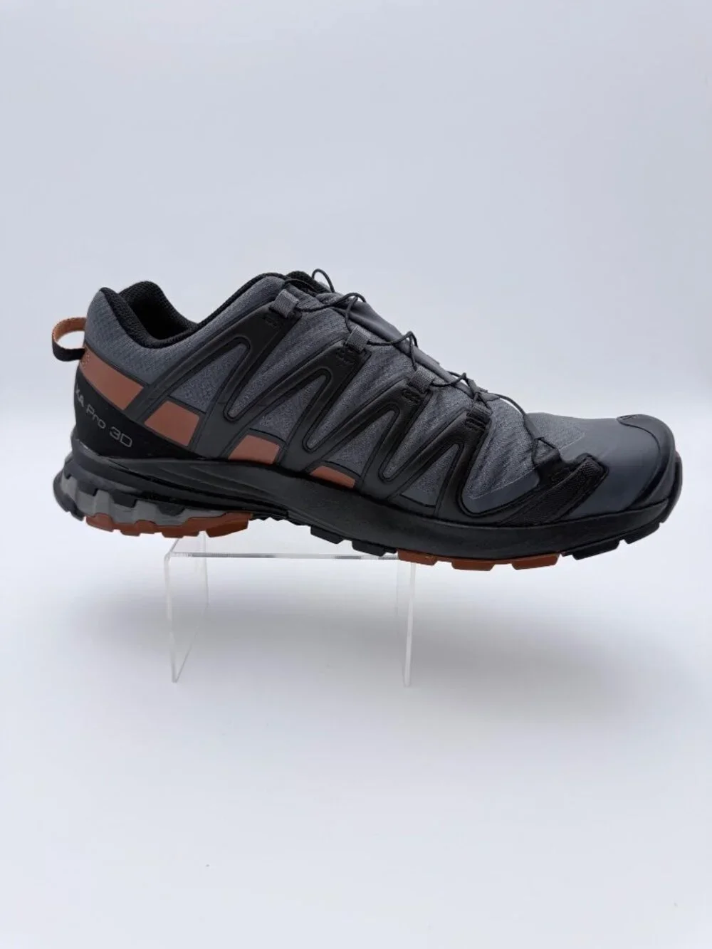 Salomon XA Pro 3D Mens Trail Running Shoes GoreTex Black Brown Size 11.5 Outsole
